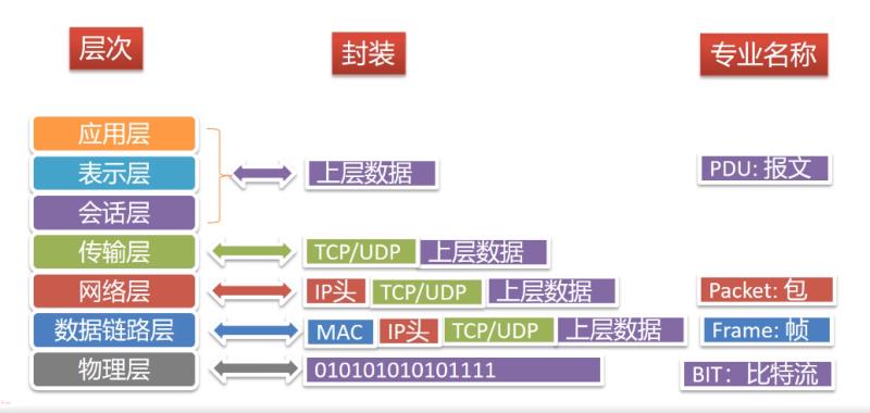 tcp ip 网络分层图