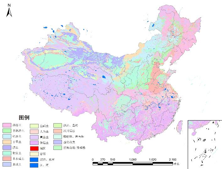 全国各省土壤类型数据