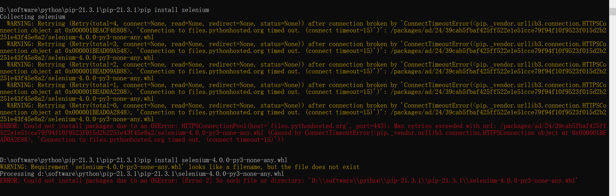 Pip Install Selenium报错解决方法- Suesky - 博客园