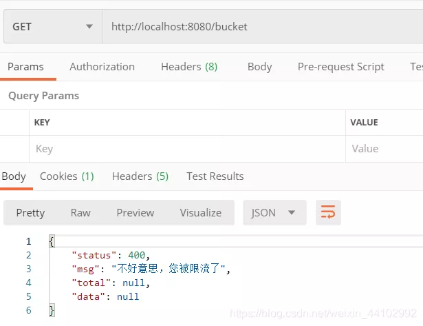 SpringBoot使用令牌桶算法+拦截器+自定义注解+自定义异常实现简单的限流第18张