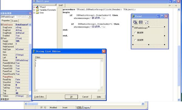 delphi中dbradiogroup用法第1张