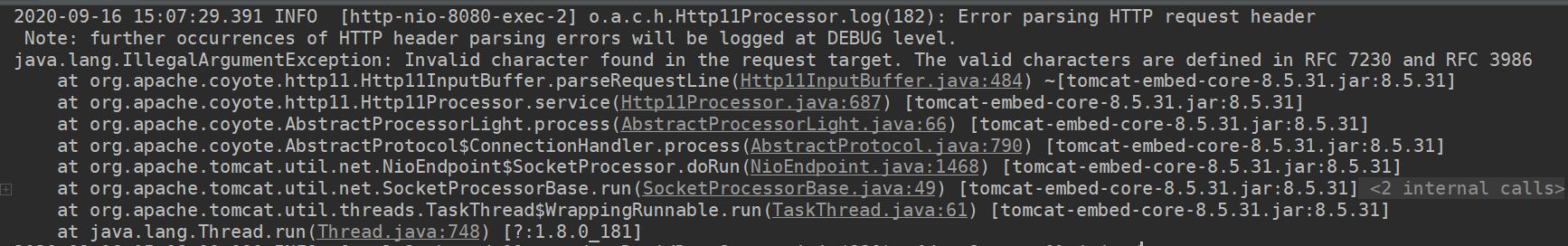 解决SpringBoot 报错 Error parsing HTTP request header第1张