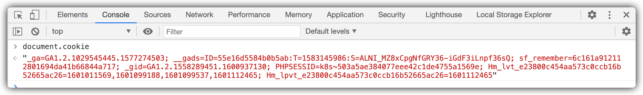 Document获取Cookie