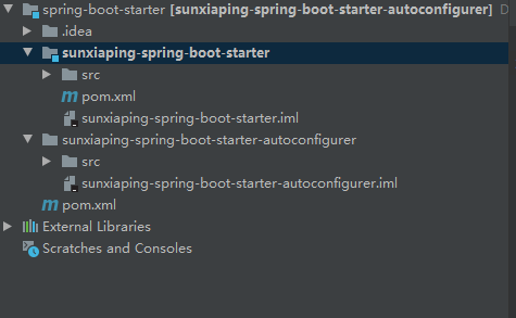 新建一个空的工程spring-boot-starter