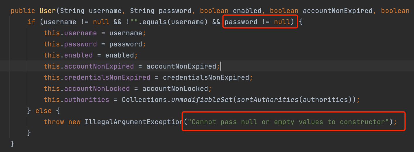 浅析security遇到java.lang.IllegalArgumentException：Cannot pass null or