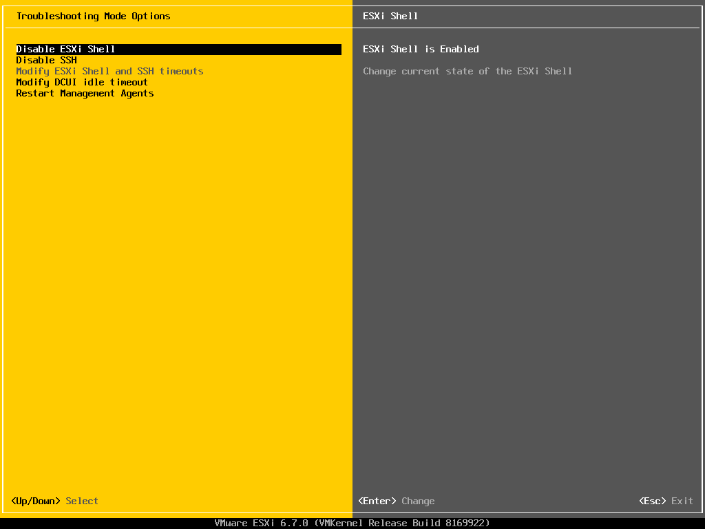 VMware ESXi 6.7主机启用 Shell 及 SSH 服务第4张