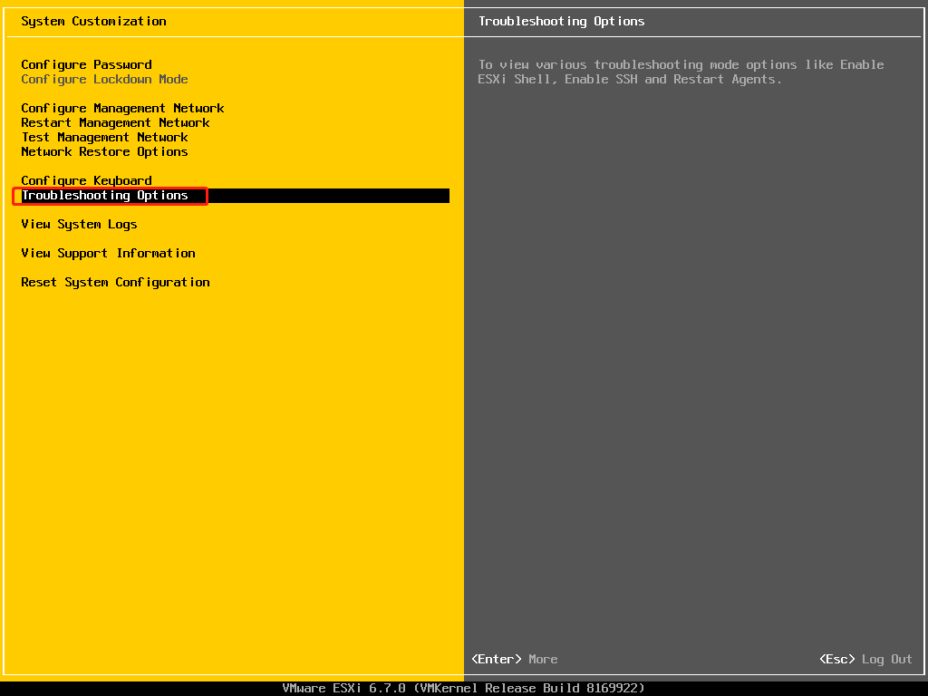 VMware ESXi 6.7主机启用 Shell 及 SSH 服务第3张