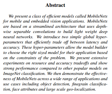 深度学习论文翻译解析（十七）：MobileNets: Efficient Convolutional Neural Networks for Mobile Vision Applications