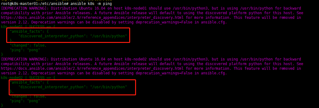 Ansible Remove Python Interpreter Warning