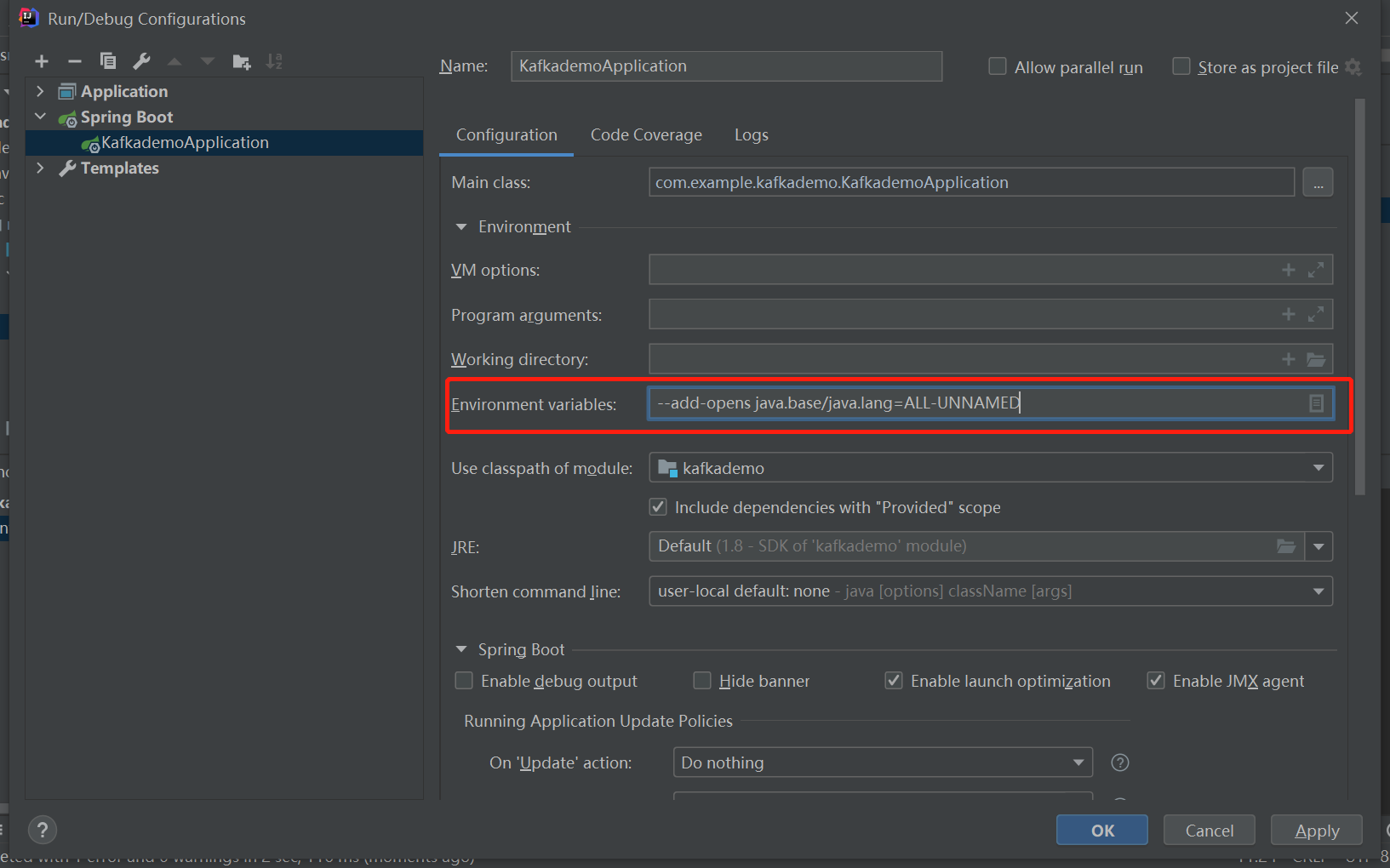 Internal error (java.lang.reflect.InaccessibleObjectException): Unable to make protected void java.util.ResourceBundle.setParent(java.util.ResourceBundle)第1张