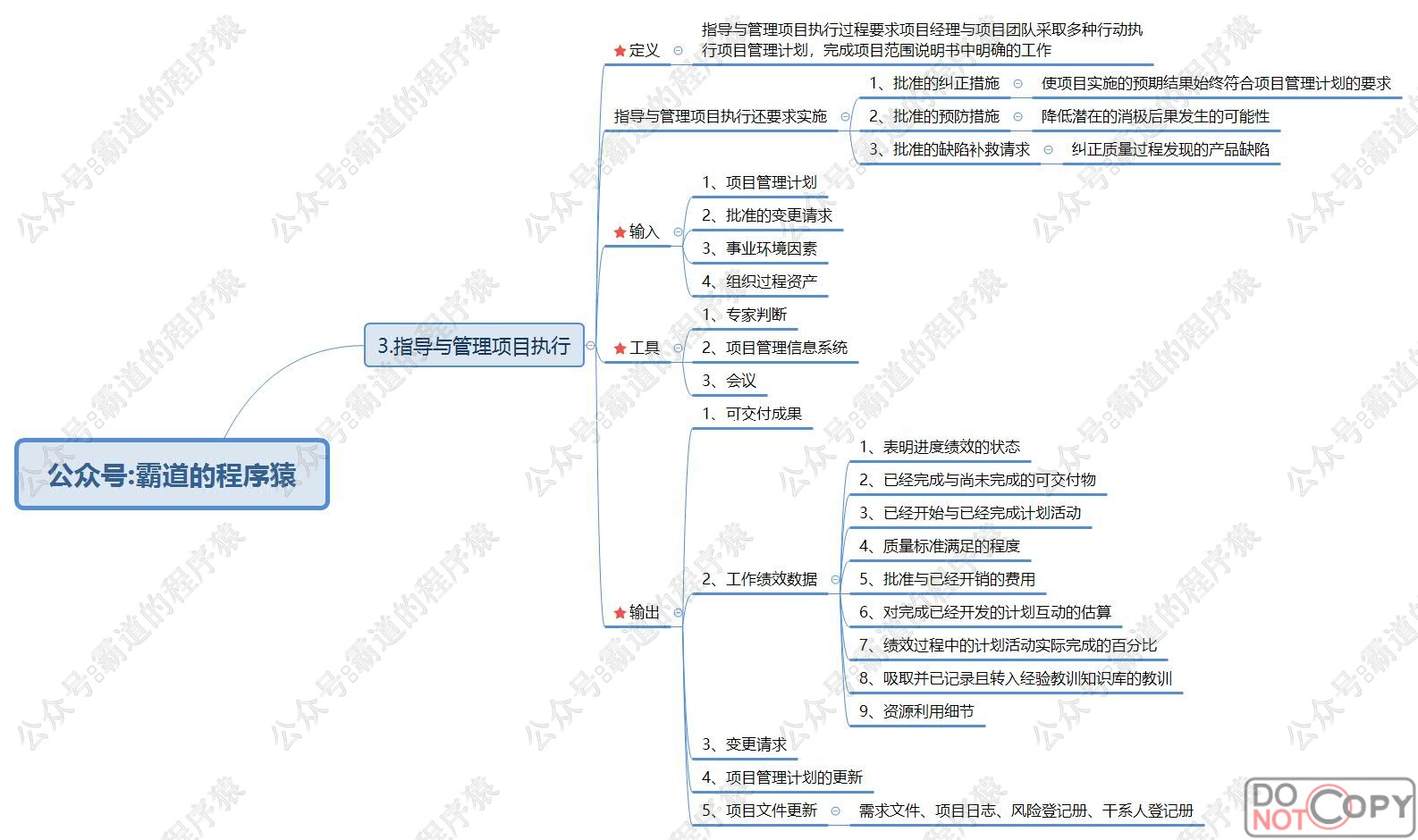 信息系统项目管理师-信息系统项目整体管理核心知识点思维脑图