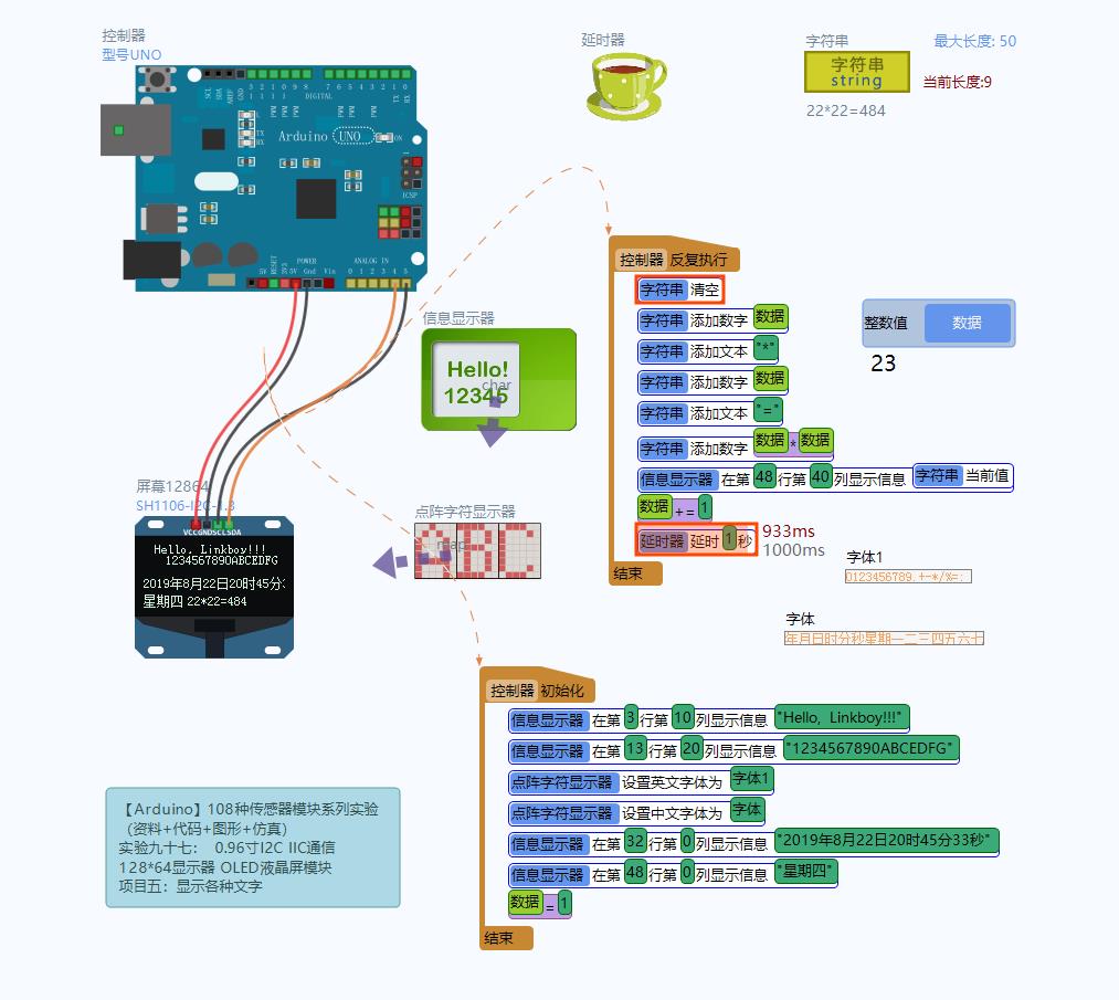 【雕爷学编程】Arduino动手做（93） 0.96寸OLED液晶屏第27张