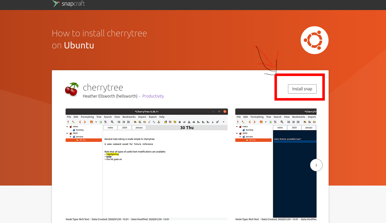 how to install cherrytree on ubuntu