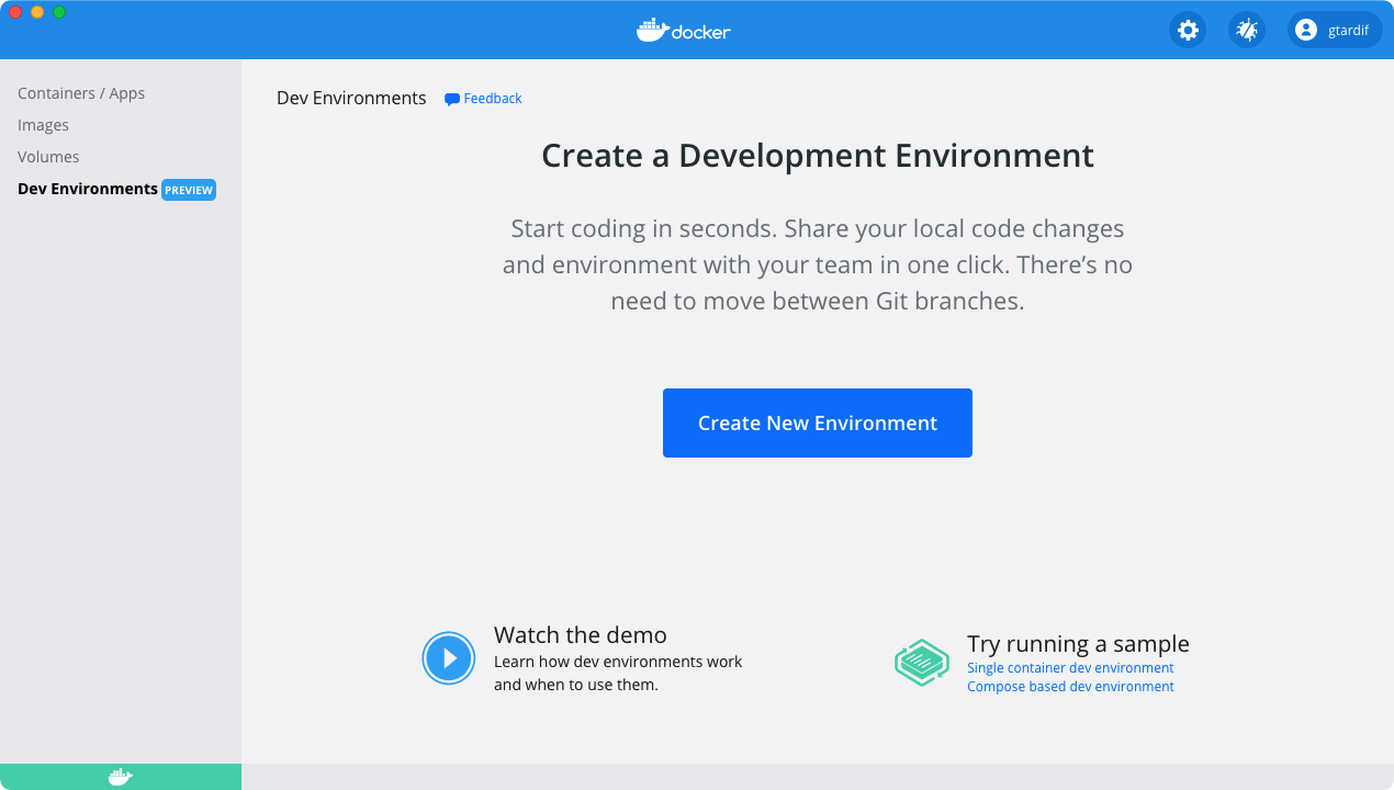 Docker开发环境预览
