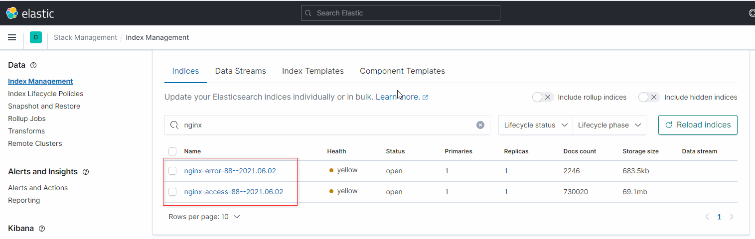 filebeat kibana