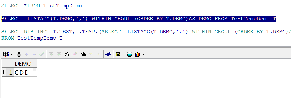 Oracle 使用LISTAGG()函数拼接数据库表字段- 幸运(○￣(ｴ)￣○) - 博客园