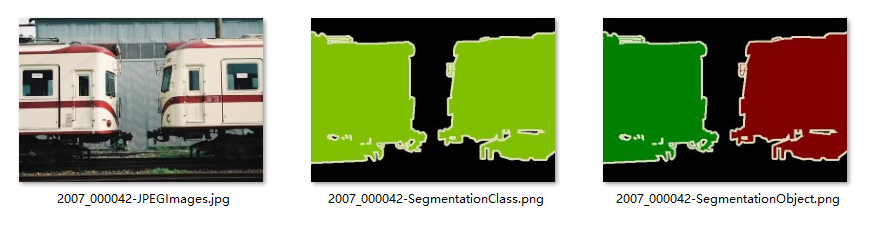 2007_000042图片及其语义分割、实例分割掩模图