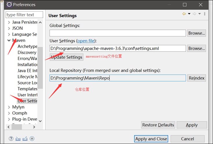 eclipse-maven-setting eclipse-maven-setting