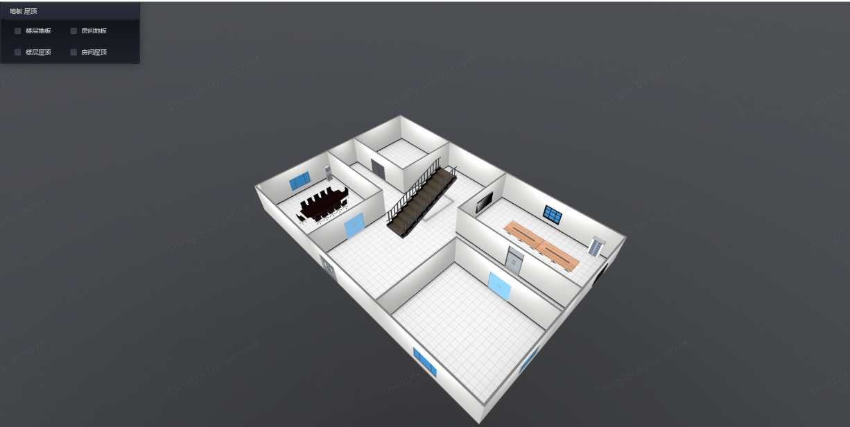 ThingJS 官方demo：3D房屋展示第1张