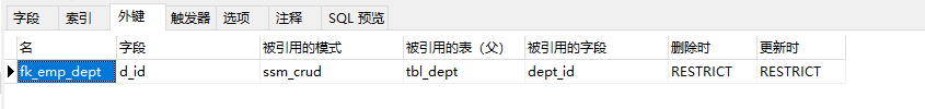 约束fk_emp_dept