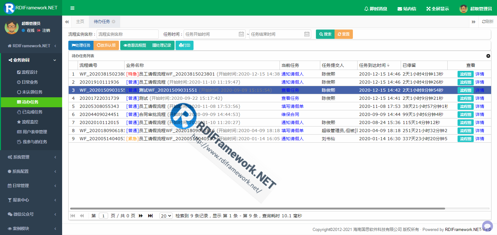 Web版本待办任务