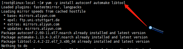 autoconf automake libtool