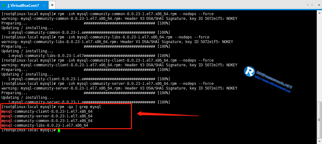 查看 mysql 的安裝包