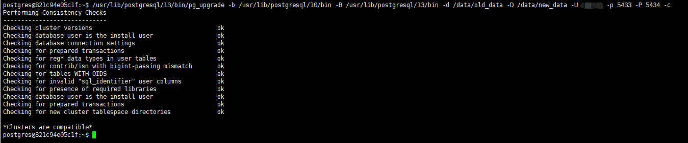 Docker环境下升级PostgreSQL