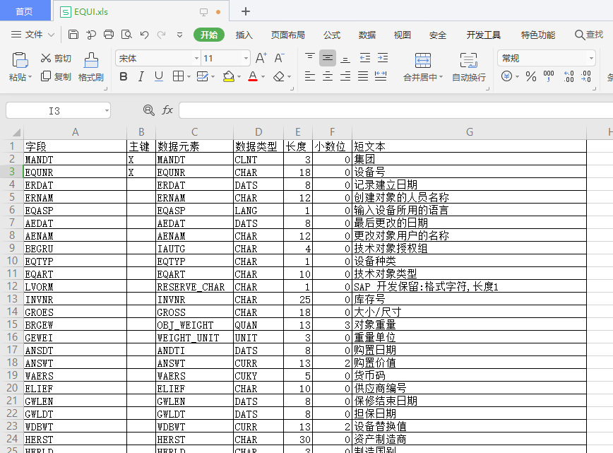 116、SAP导出表结构并保存到Excel，方便写代码时复制粘贴