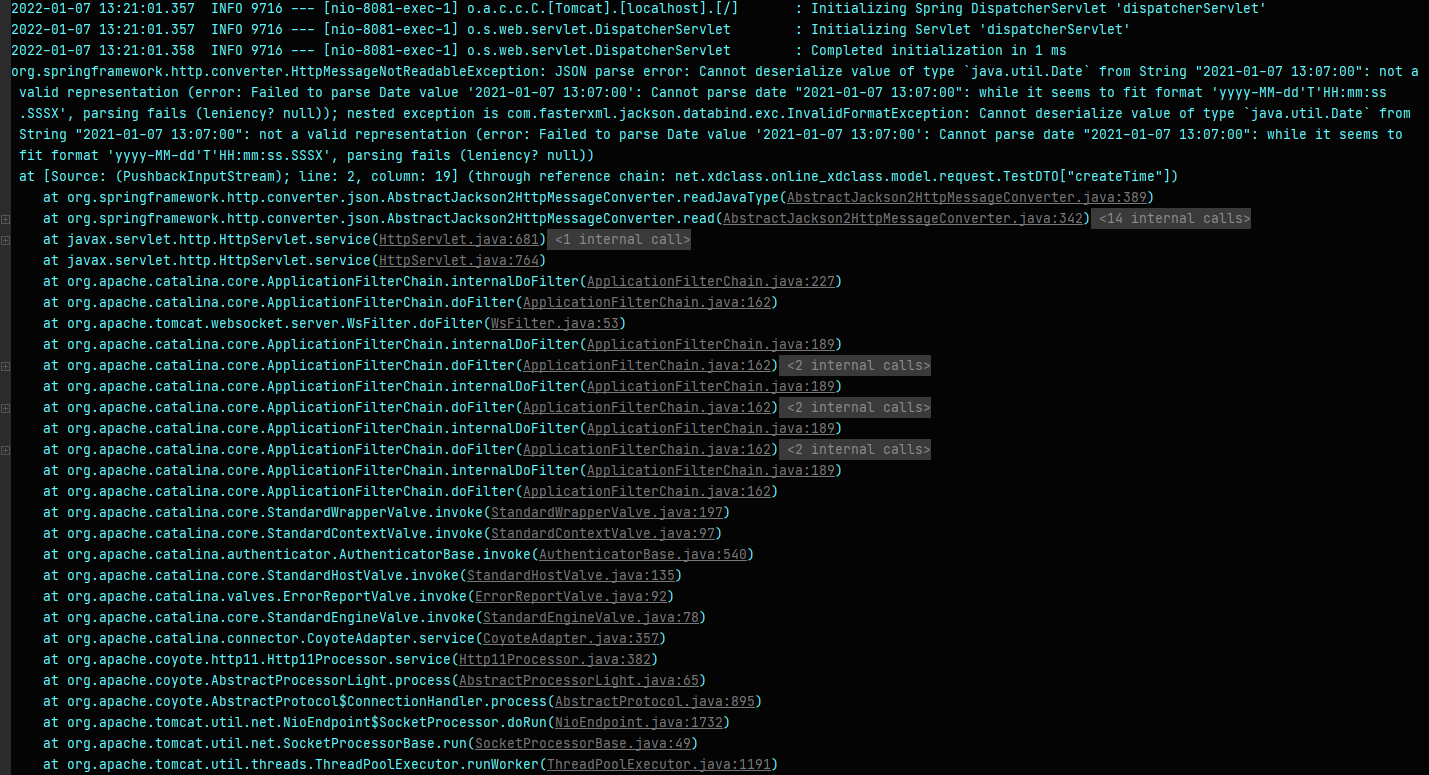 Springboot DateTimeFormat pattern yyyy MM dd HH mm ss 