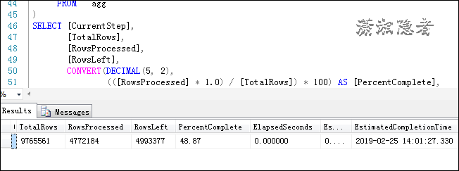 SQL Server 查看新建、重建、重组索引进度第2张