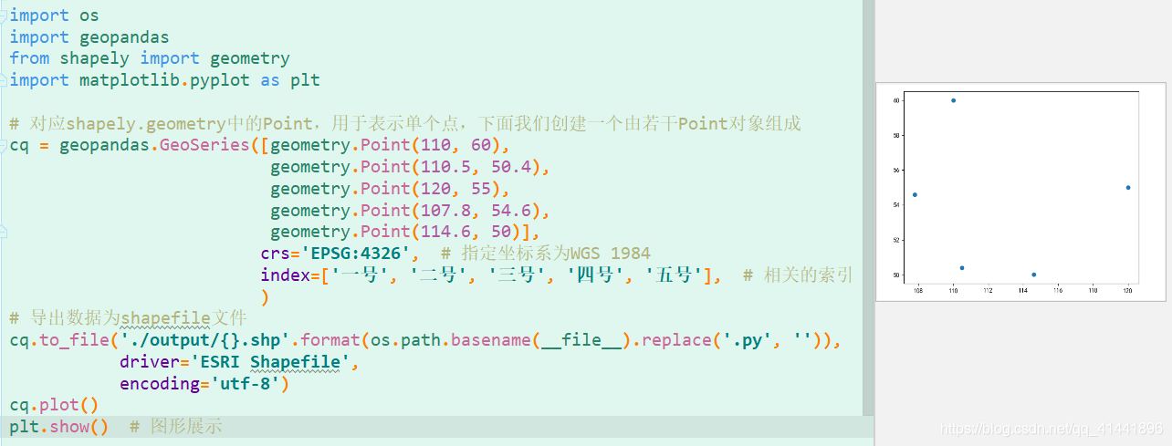 python-geopandas讀取、建立shapefile檔案