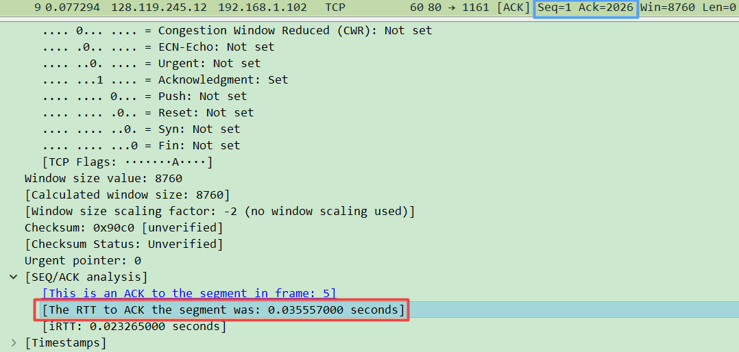 TCP协议与Wireshark实验 