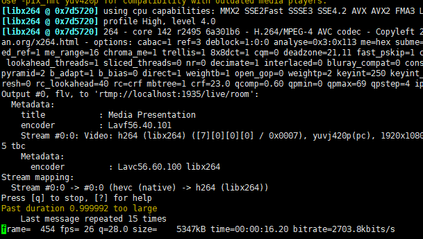 ffmpeg vcodec h264