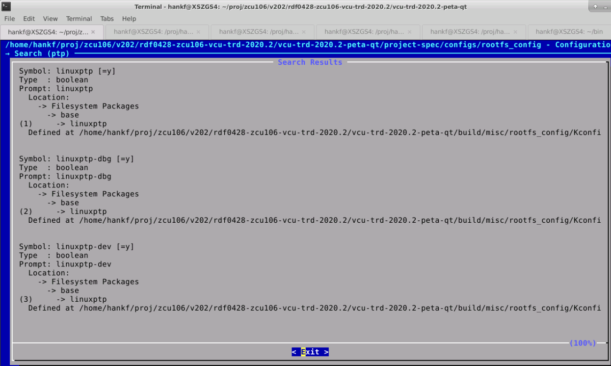 选择PetaLinux RootFS中的Linux PTP