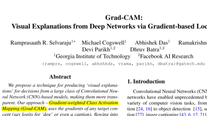 Grad-CAM:Visual Explanations from Deep Networks via Gradient-based Localization