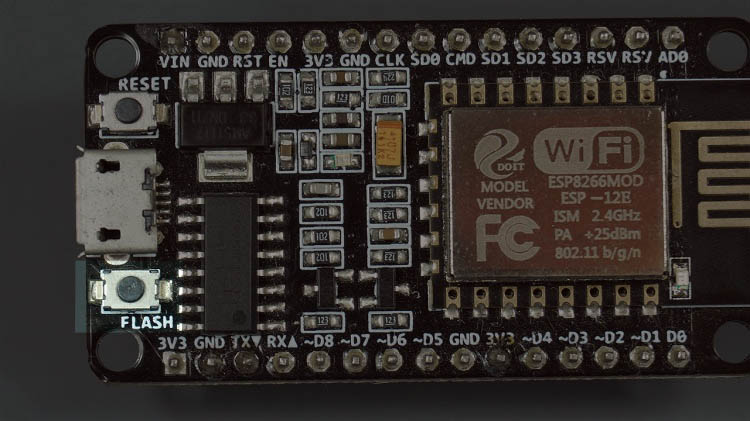 ESP8266 NodeMCU GPIO 0 Flash boot button