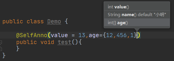 自定义注解参数