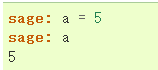 sage : a —  sage : a  5 