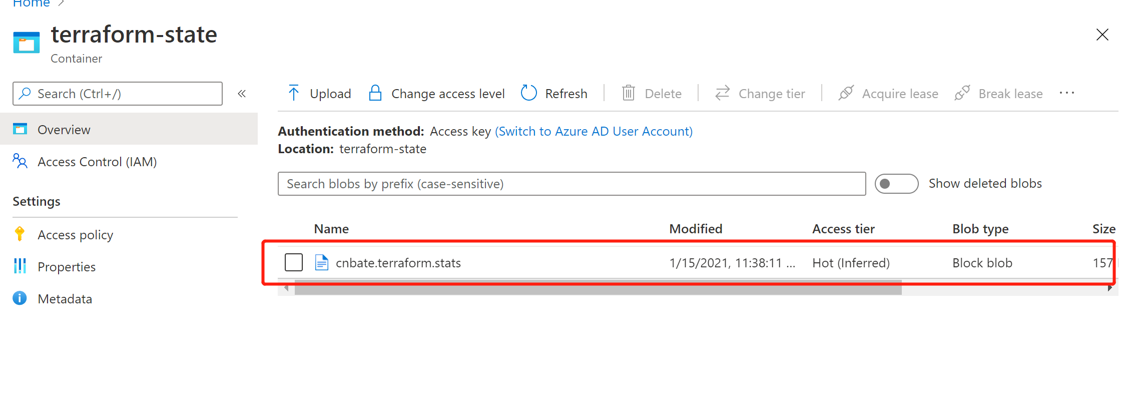 Azure Terraform（四）状态文件存储