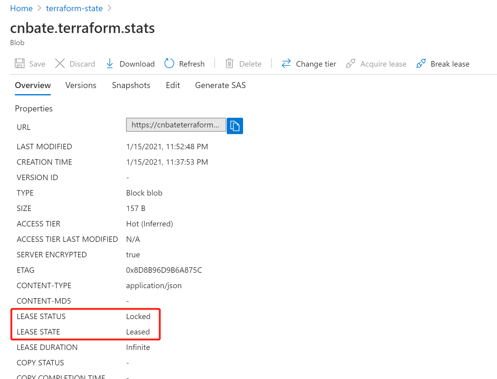 Azure Terraform（四）状态文件存储