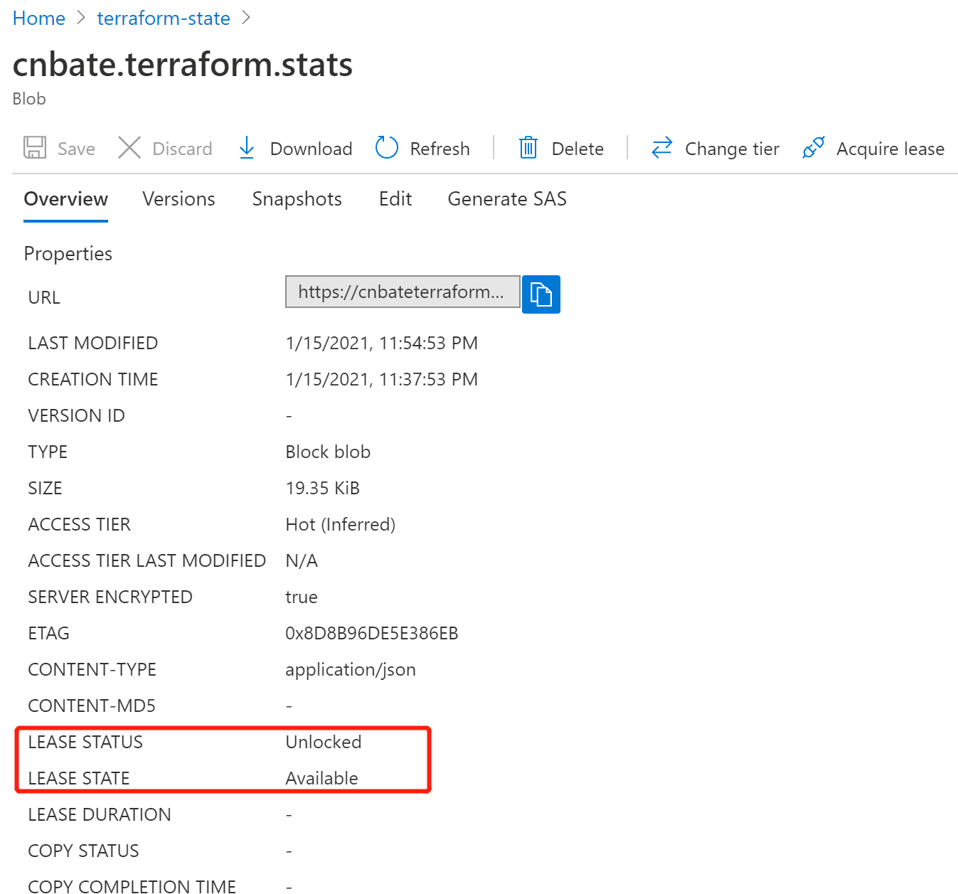 Azure Terraform（四）状态文件存储