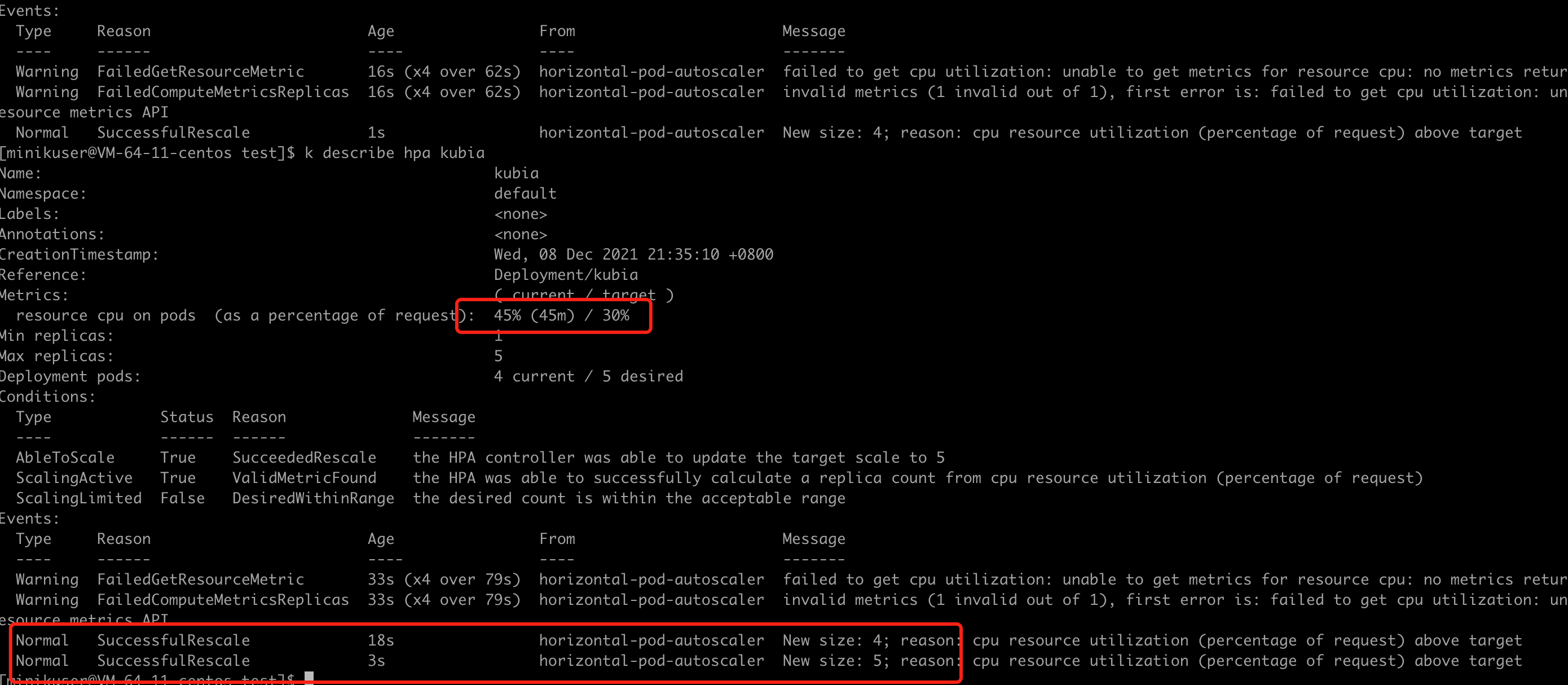 minikube metrics-server HPA 自动扩缩容错误