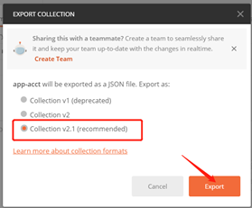 选择postman第三种导出方式