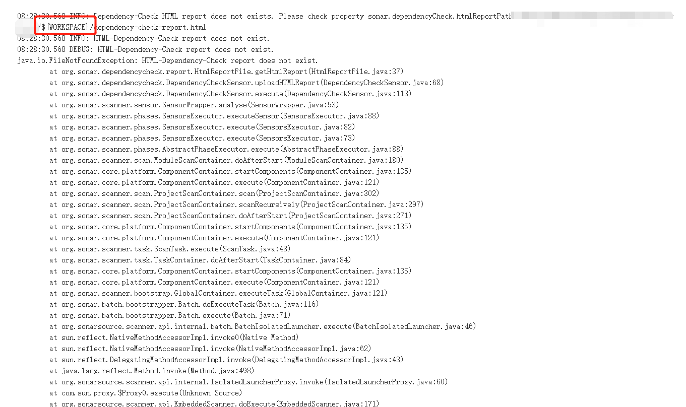 sonar找不到XML报告