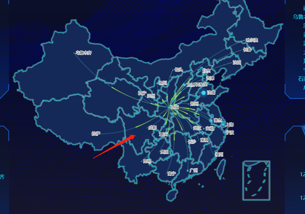 vue echart map:发散地图去掉发散动效(提高速率防卡顿特殊要求) 