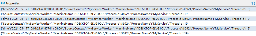 Serilog SQLite table properties