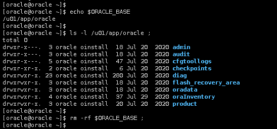 centos75上卸載oracle19c