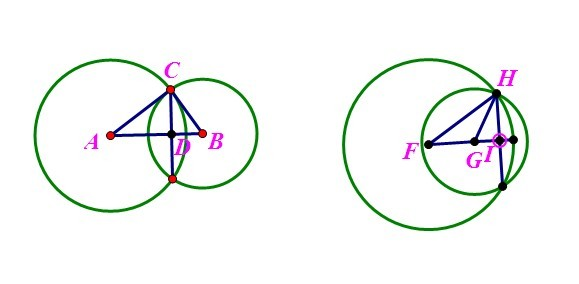 两个圆形重叠部分面积计算