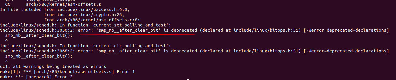 一个is deprecated error